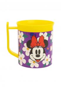 Жёлтая кружка Disney Minnie Mouse для микроволновки пластиковая 400 мл 9,5x10,8x8,6 см