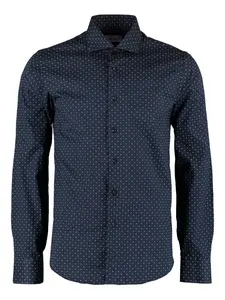 Рубашка с длинными рукавами с принтом THE (Alphabet), синий