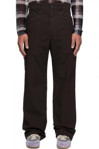 Хлопковые брюки Dries Van Noten, коричневый