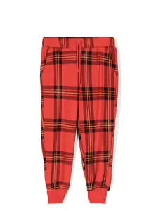 Спортивные брюки в клетку Mini Rodini, красный