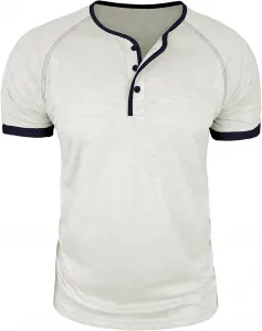 Мужская футболка хенли с коротким рукавом
