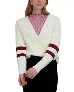 Объемный вязаный свитер крупной вязки Point, белый