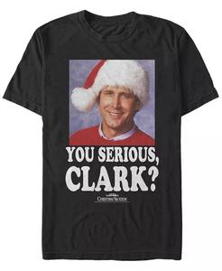 Мужская футболка с коротким рукавом National Lampoon Christmas Vacation Serious Clark Fifth Sun, черный