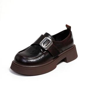 Лоферы женские с низким верхом Ouumeis, цвет Coffee Brown