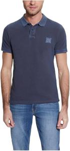 GUESS Мужская постиранная поло, Bleu Elegant