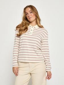 Peppercorn Футболка цвета «Ливан, туман, розовая полоска»