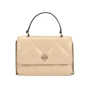 TORY BURCH Кожаная сумка через плечо кроссбод мини женская кремовая