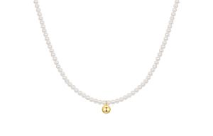 MCK Серебряное ожерелье с имитацией жемчуга 925 пробы