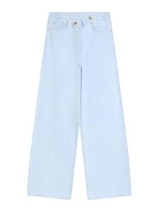 Bershka Джинсы с широкими штанинами в светло-голубом цвете
