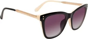 Женские солнцезащитные очки Steve Madden в стиле «Кент Кошачий глаз», градиент молочно-розовый/блестящее розовое золото/коричневый, 52 мм, 20 мм, Black Misc.