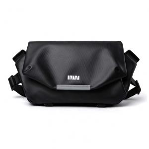 SEPTWOLVES ПВХ клапанная сумка-мессенджер, студенческая плечевая сумка, кроссбоди, Obsidian Gray[Large Size]