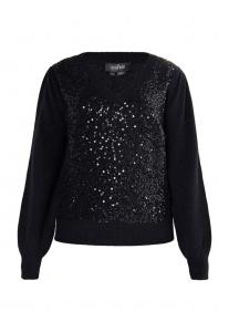 Тонкий вязаный свитер usha BLACK LABEL Sweater Nowles, черный