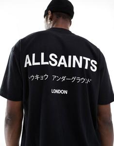 Черная объемная футболка AllSaints Underground