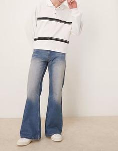 Широкие расклешенные джинсы ASOS DESIGN тонированного оттенка