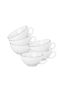 Чайный сервиз Seltmann Weiden Lido Black Line, 200 мл, 6 штук, белый