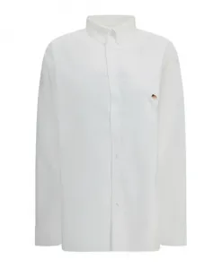 Рубашка свободного кроя с нашивкой «Ангел» Fiorucci, белый