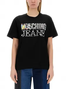 Футболка с логотипом Moschino Jeans, черный