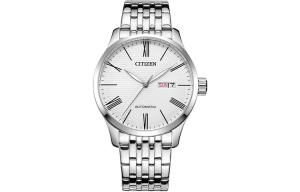 CITIZEN Часы Mechanical Movement Stainless Steel Strap Watch Men's Watch White Dial