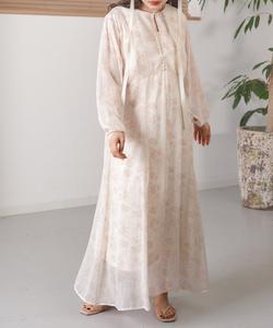 Прозрачное платье с цветочным принтом, универсальное.