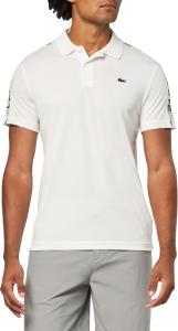 Lacoste мужская спортивная тенниска Ultra-Dry с фирменной полосой, Flour