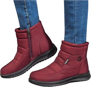 Женские зимние ботинки ZBYY с меховой подкладкой, теплые, противоскользящие, ботильоны до щиколотки, водонепроницаемые, с удобной посадкой, для улицы, Brown