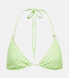 Треугольный бикини-топ с принтом Key West Melissa Odabash, Links Lime