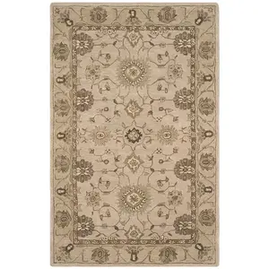 Ковер из шерсти с цветочным рисунком в рамке Anatolia Cameron Safavieh, 92x153 см