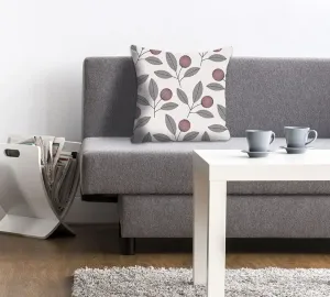 Декоративная подушка Queence "Билли", с мелкими веточками, чехол без наполнения, 1 шт 40х40 см, красный