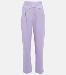 Прямые брюки из натуральной шерсти с баской Blazé Milano, Liliac