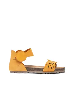 Женские кожаные сандалии на плоской подошве Yokono, оранжевый