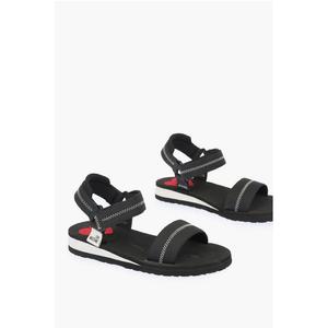 Сандалии LOVE EVA30 с узором «зигзаг» и застежкой на липучке Moschino, Black