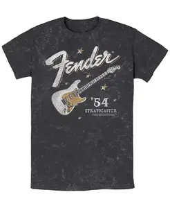 Мужская футболка Fender Western Stratocaster с коротким рукавом из минеральной ткани Fifth Sun, черный