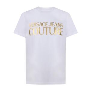 Футболка с принтом логотипа VERSACE JEANS COUTURE, белый