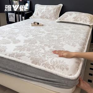 Yalu Комплект постельного белья из 3 предметов (простыня на резинке 200х220 см, 2 наволочки), вельвет, цвет Lezhi Mi Gray