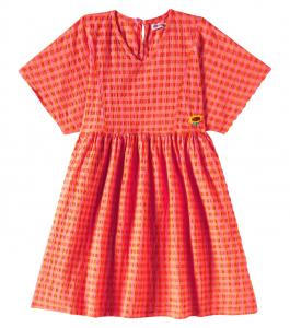 Платье из хлопковой смеси в клетку Bobo Choses, фуксия