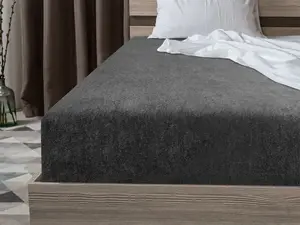 Простыня махровая 90 х 200 см, темно-серая