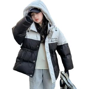 Пуховик осень зима kids' Disney, серебряный/черный