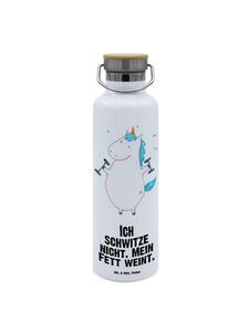 Mr. & Mrs. Panda Бутылка Thermosflasche Axolotl Liebe ohne Spruch in Weiß