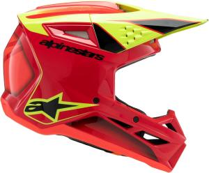 Детский шлем Alpinestars SM3 Deegan, стандарт ECE06/DOT, Red/Yellow Fluo/Black Glossy