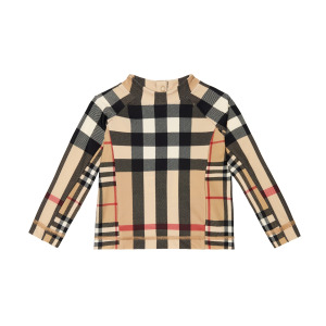 Рашгард в клетку baby vintage Burberry Kids, мультиколор