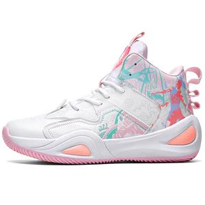 BIANSULONG Износостойкие нескользящие баскетбольные кроссовки высокие унисекс 893 белый розовая сетка, цвет 893 White Pink-Mesh