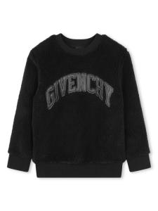 Givenchy Kids толстовка из шерпы с нашивкой-логотипом, черный