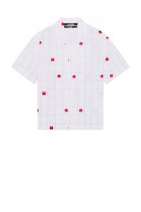 Джинсовая рубашка JACQUEMUS, цвет Jacquard Lab Check Red White
