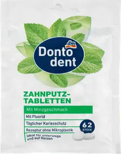 Таблетки для зубной щетки 20 г. Dontodent