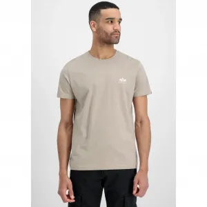 Рубашка с круглым вырезом Alpha Industries "BASIC T SMALL LOGO", цвет Vintage Sand