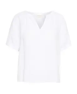 Белая льняная блузка с пышными рукавами Part Two, белый