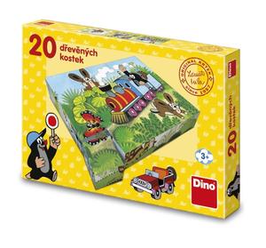 Деревянные кубики-картинки-пазлы Mole's Vehicles 20 кубиков для детей 3+ оригинал из Чехии Inna marka