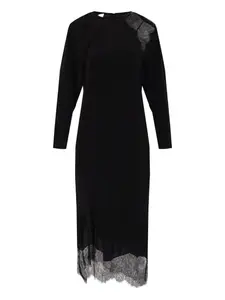 Платье миди Adima с кружевными вставками Iro, черный