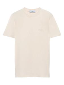 Prada футболка с логотипом, нейтральный