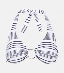 Брюссельский бикини-топ с халтернеем Melissa Odabash, Pique Stripe